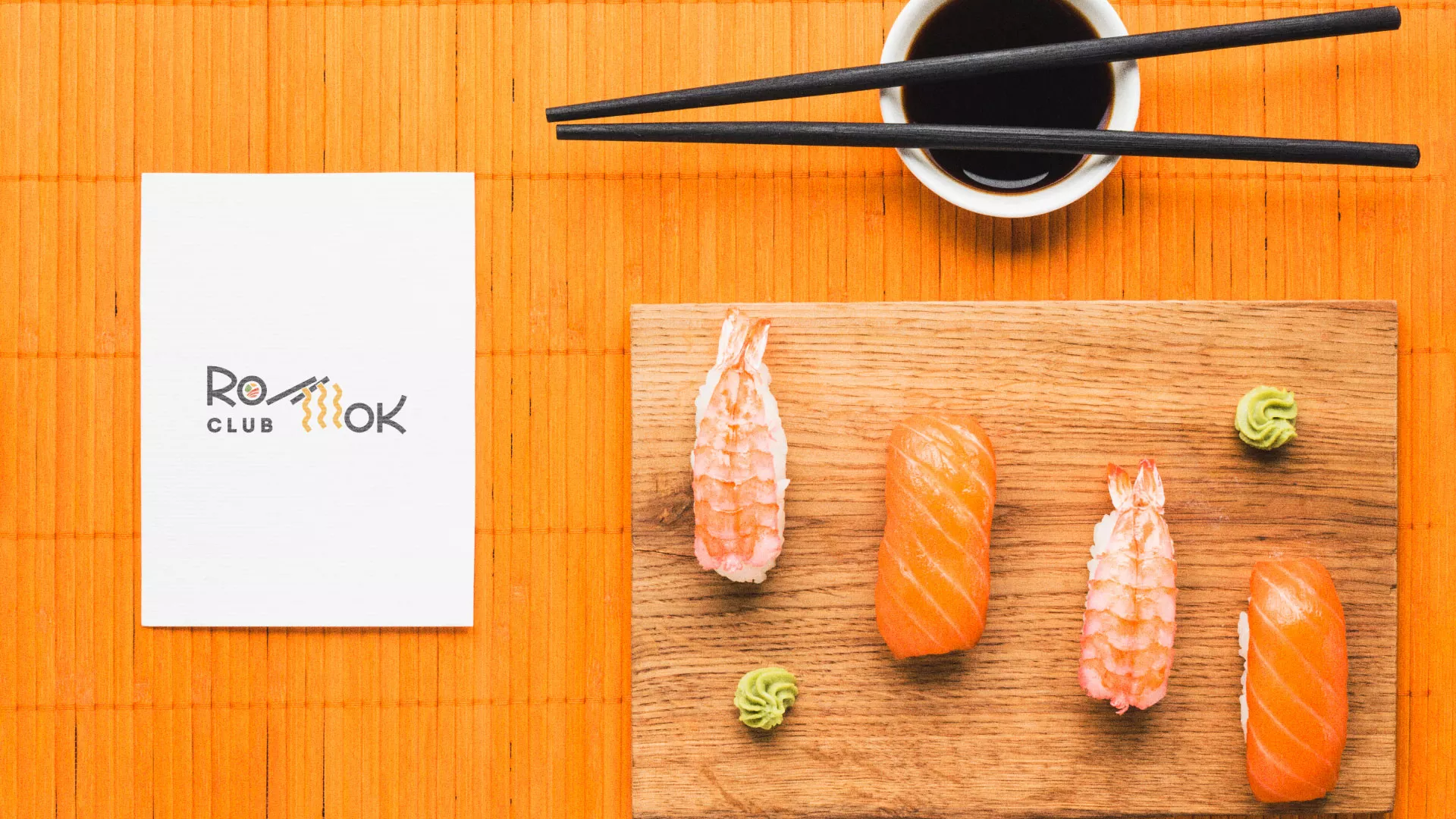 Создание логотипа суши-бара «Roll Wok Club» в Болхове