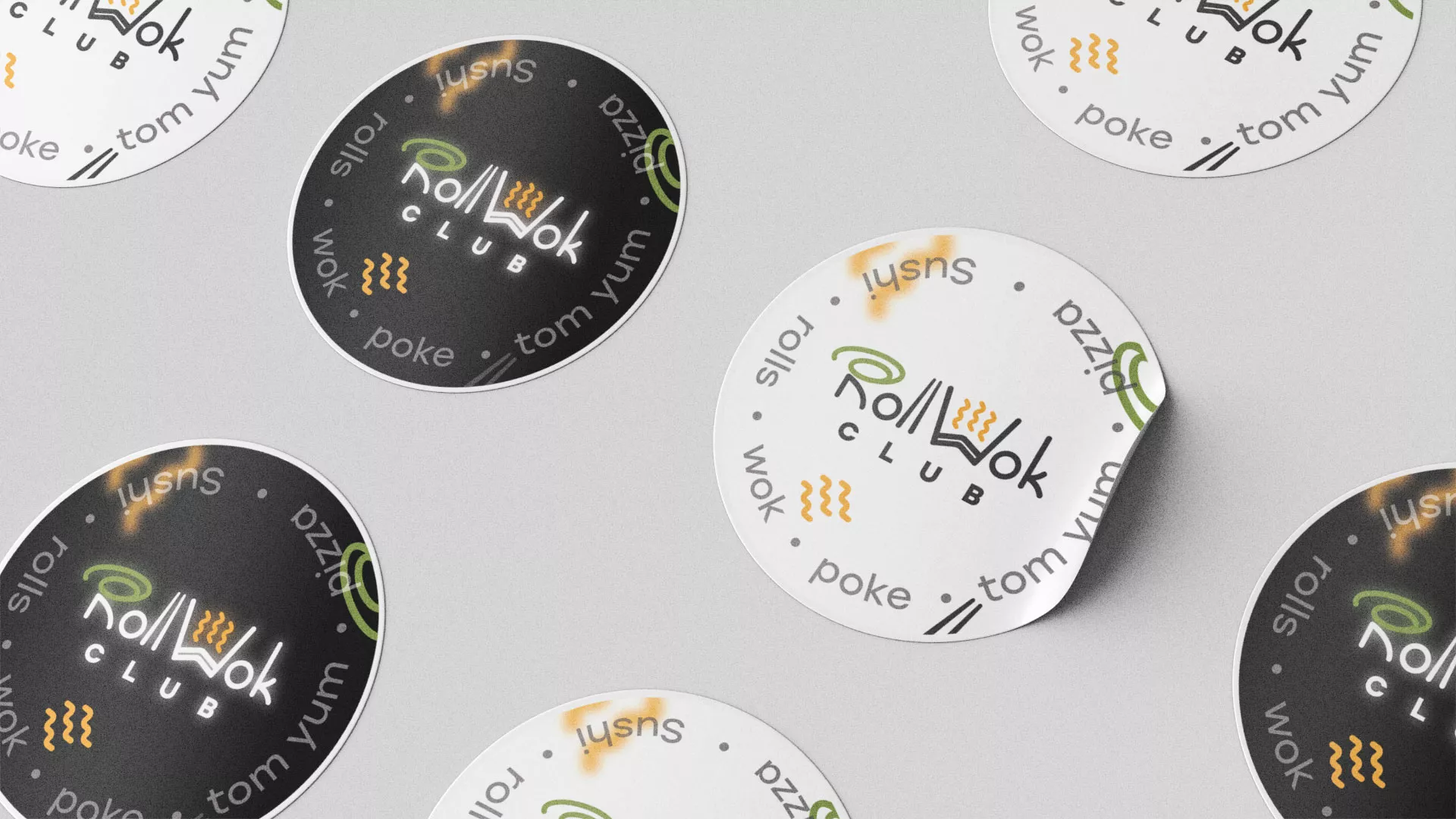 Создание дизайна упаковки суши-бара «Roll Wok Club» в Болхове