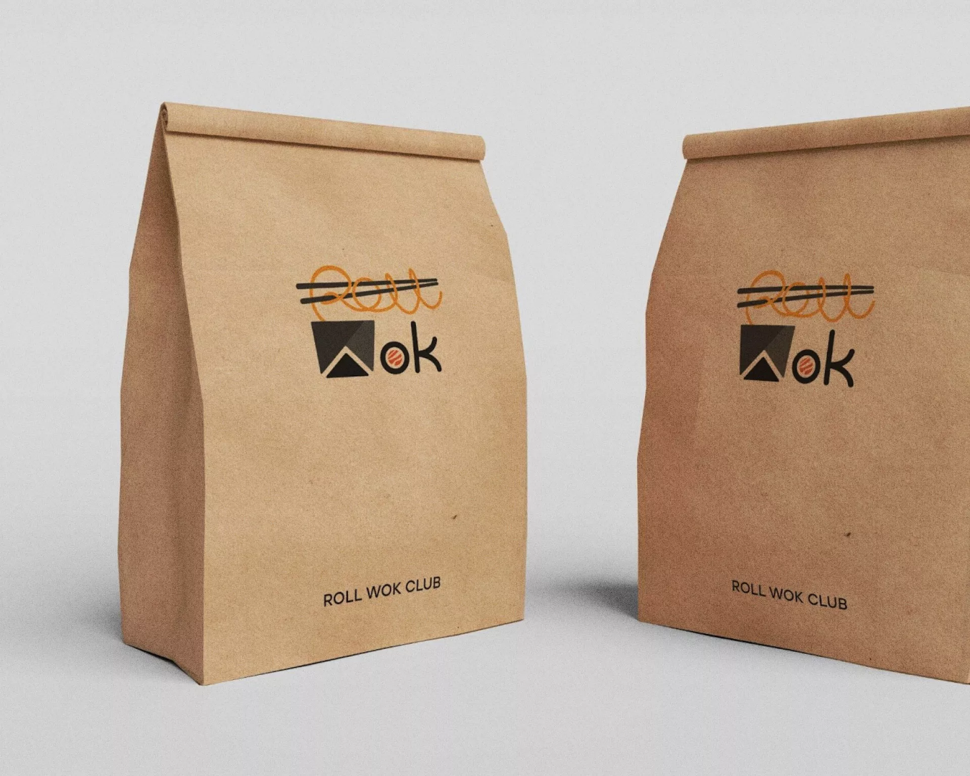 Создание дизайна упаковки суши-бара «Roll Wok Club» в Болхове