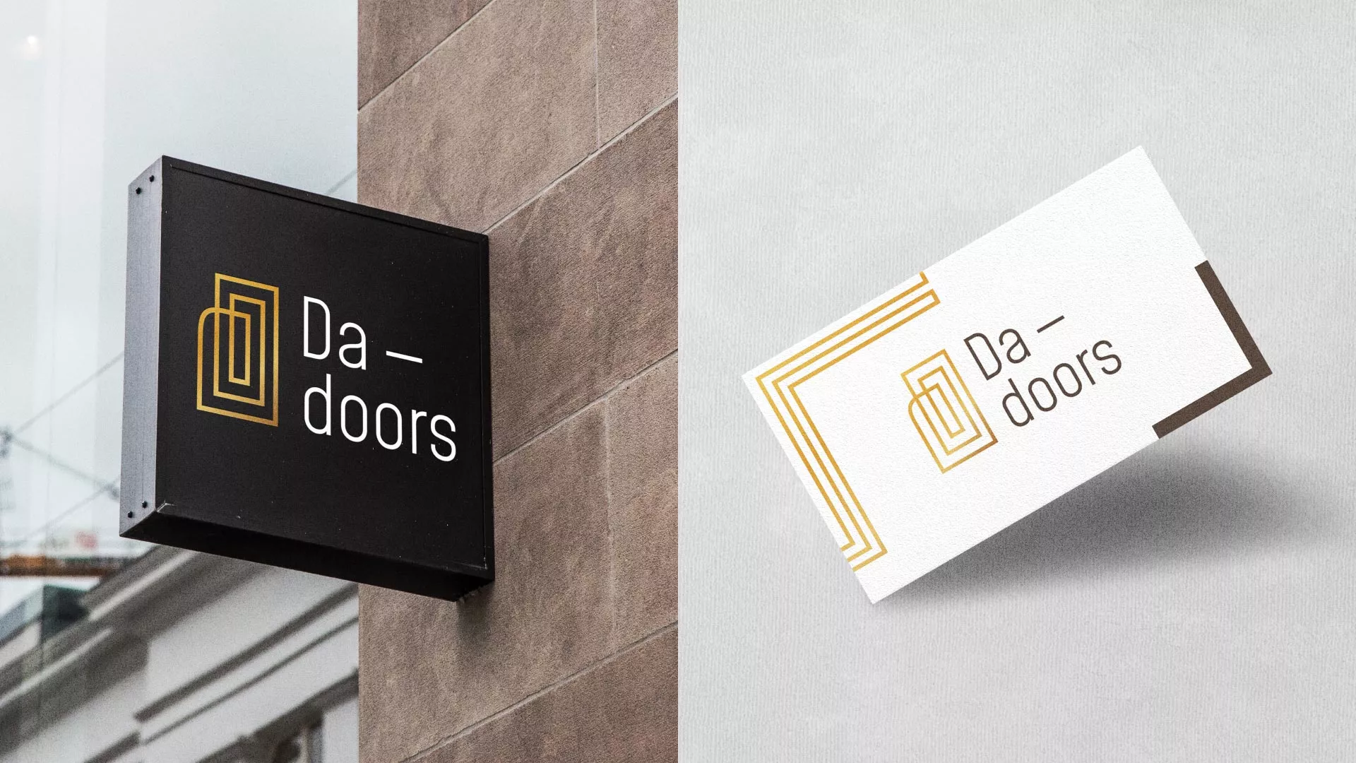 Разработка логотипа для компании «DA-DOORS» в Болхове